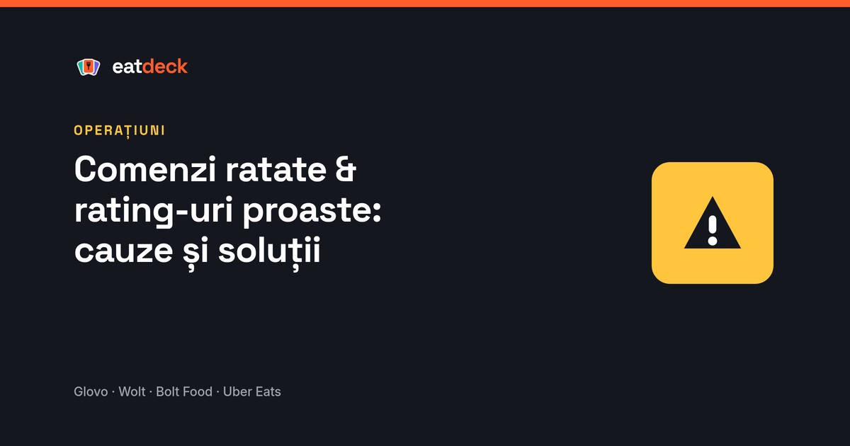 Comenzi ratate și rating-uri proaste pe livrare: cauzele reale și cum le elimini